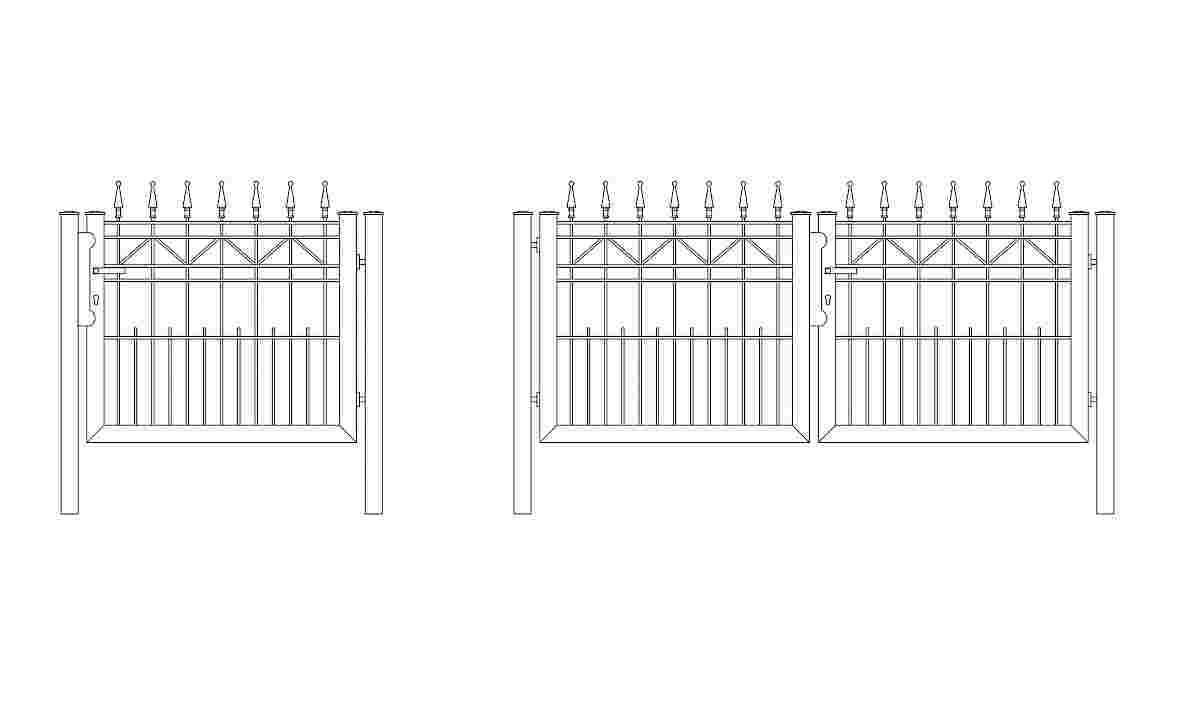 Tore für Exklusivmattenzäune // Tor für Exklusivmattenzaun Typ Merkur