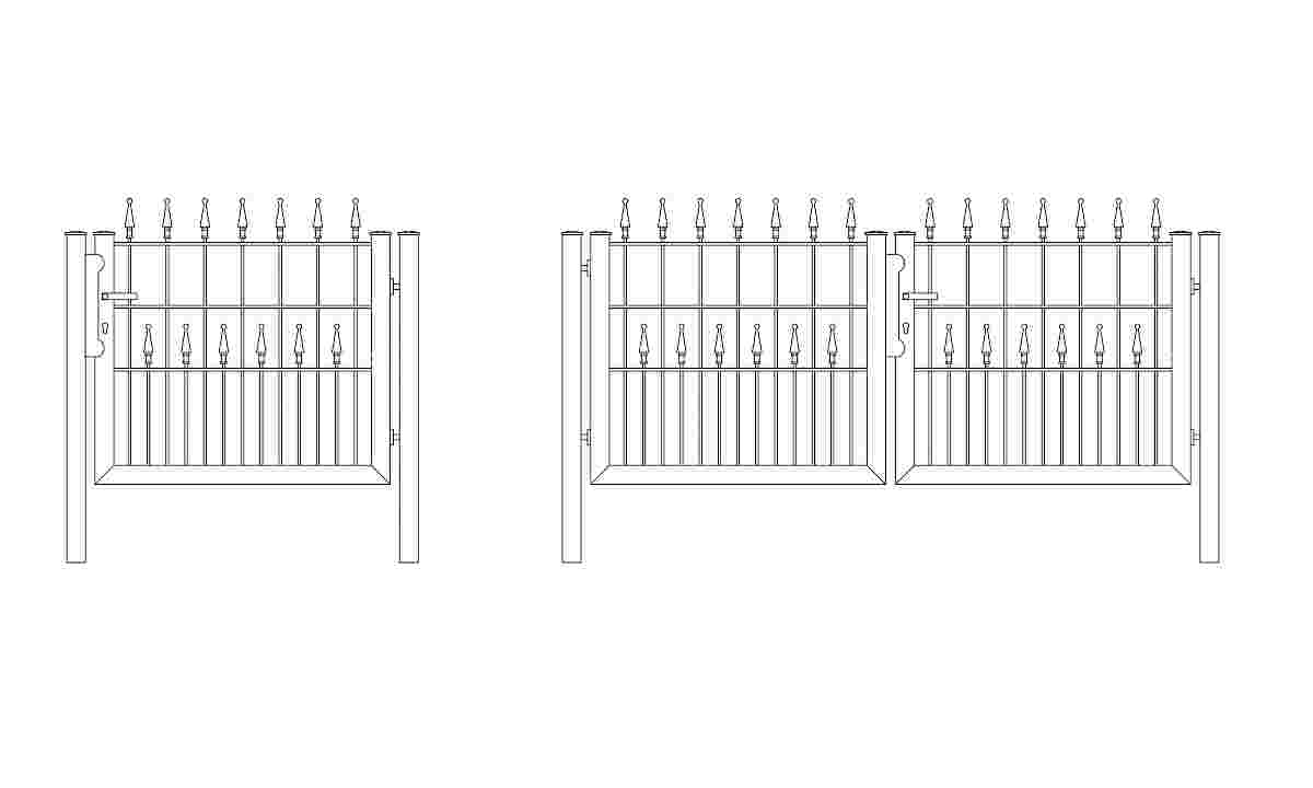 Tore für Exklusivmattenzäune // Tor für Exklusivmattenzaun Typ Neptun