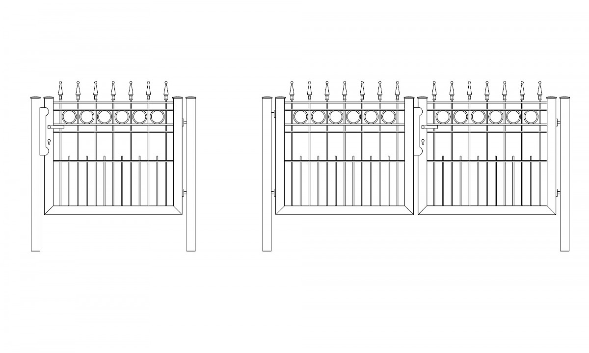 Tore für Exklusivmattenzäune // Tor für Exklusivmattenzaun Typ Saturn